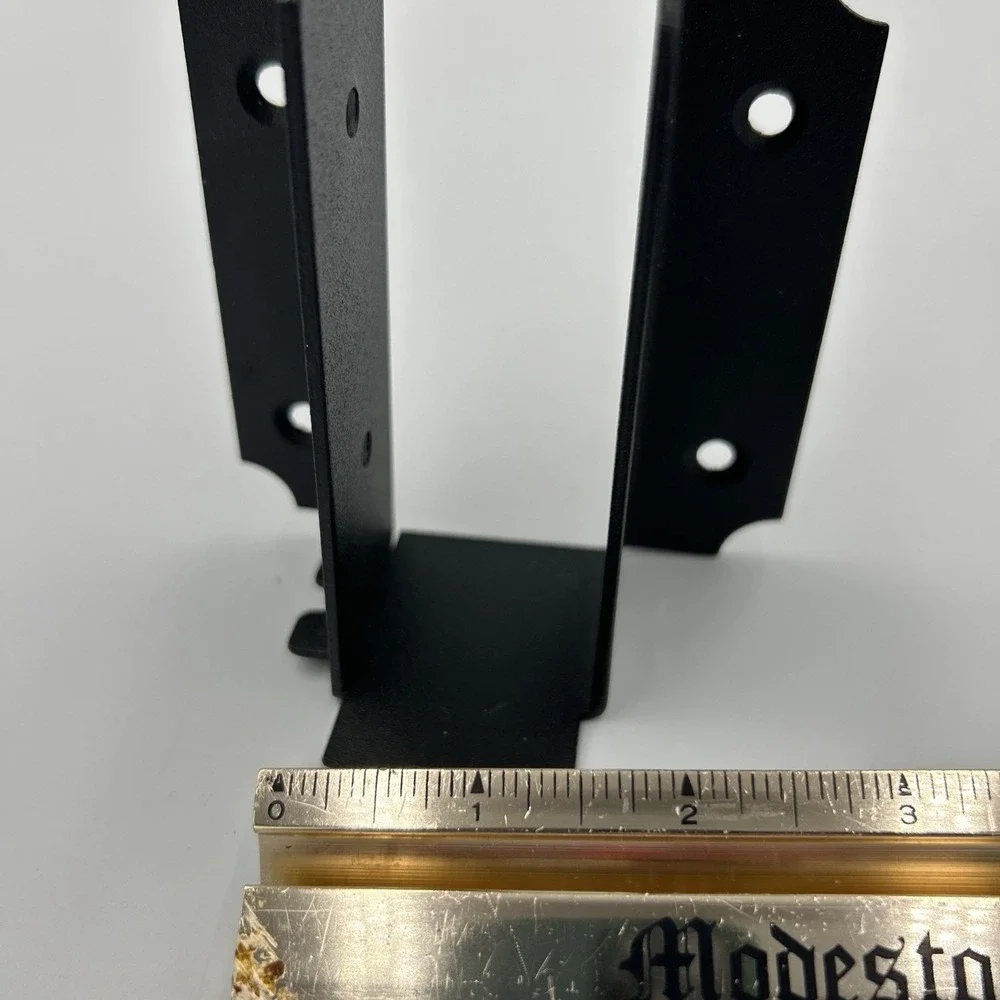 Black Powder Coated Joist Hanger Flush (4 per Pack) 2 Inch
